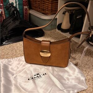 Coach Suede Leather Shoulder Bag